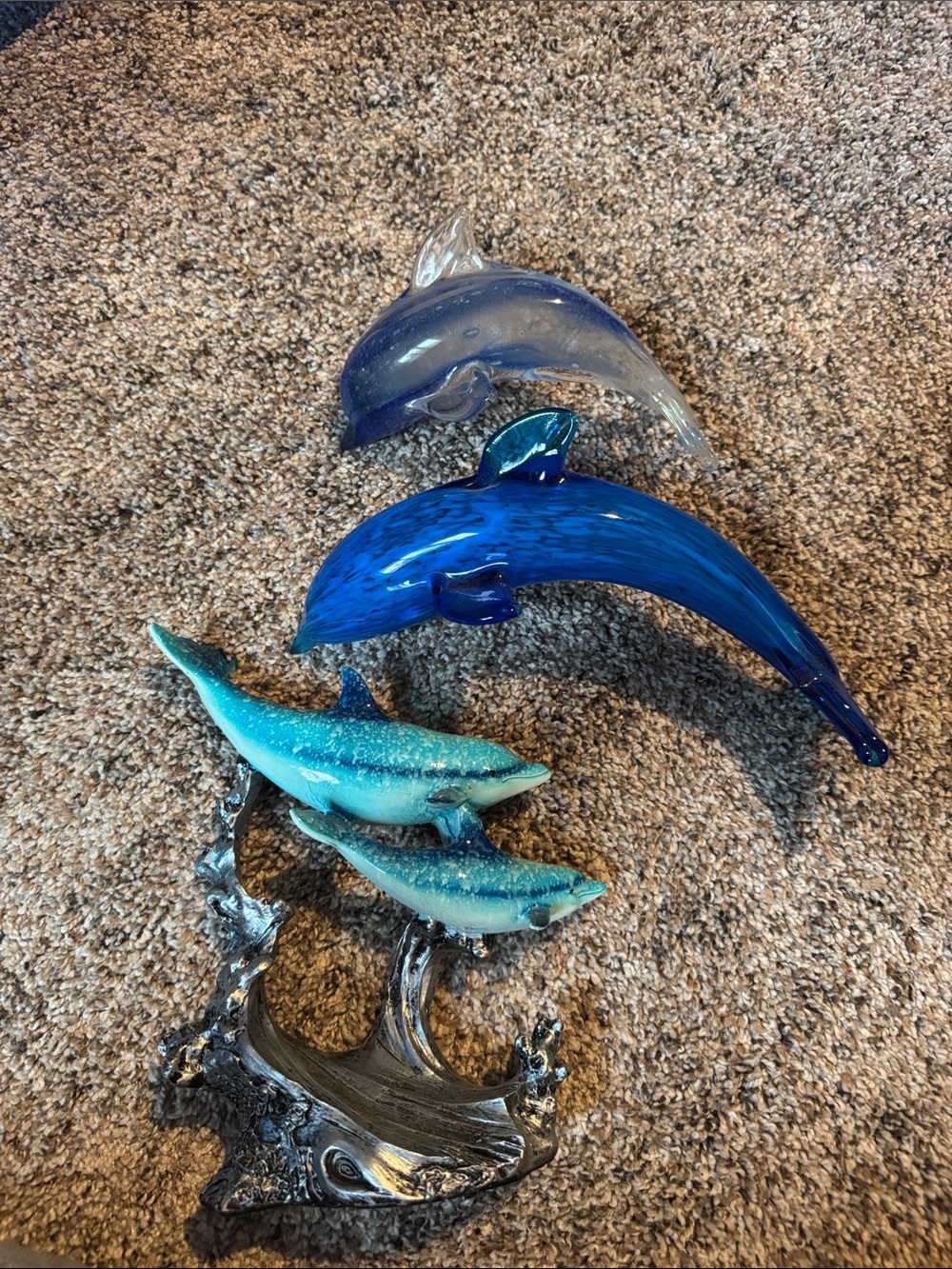 Dolphin Glass Decor